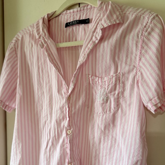 Lauren Ralph Lauren Other - Lauren Ralph Lauren Pink and White Striped Top & Shorts Pajama Set LRL